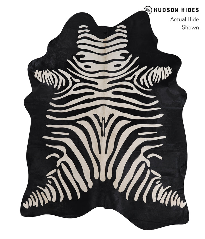 Zebra Large Brazilian Cowhide Rug 7'0"H x 5'5"W #A12852 by Hudson Hides