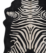 Zebra Large Brazilian Cowhide Rug 7'0"H x 5'5"W #A12852 by Hudson Hides