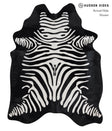 Zebra Large Brazilian Cowhide Rug 6'11"H x 5'5"W #A12855 by Hudson Hides