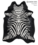 Zebra Large Brazilian Cowhide Rug 6'11"H x 5'5"W #A12855 by Hudson Hides