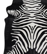 Zebra Large Brazilian Cowhide Rug 6'11"H x 5'5"W #A12855 by Hudson Hides