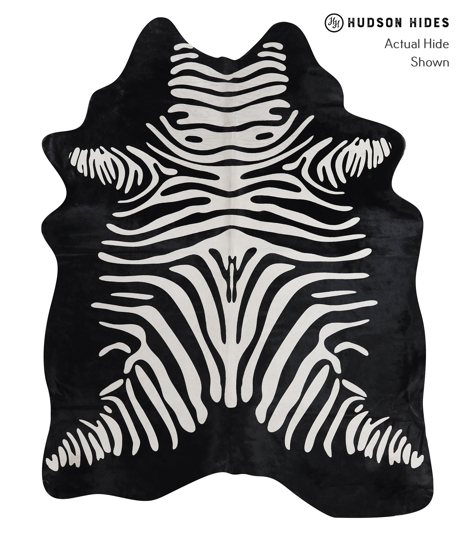 Zebra Cowhide Rug #A12856