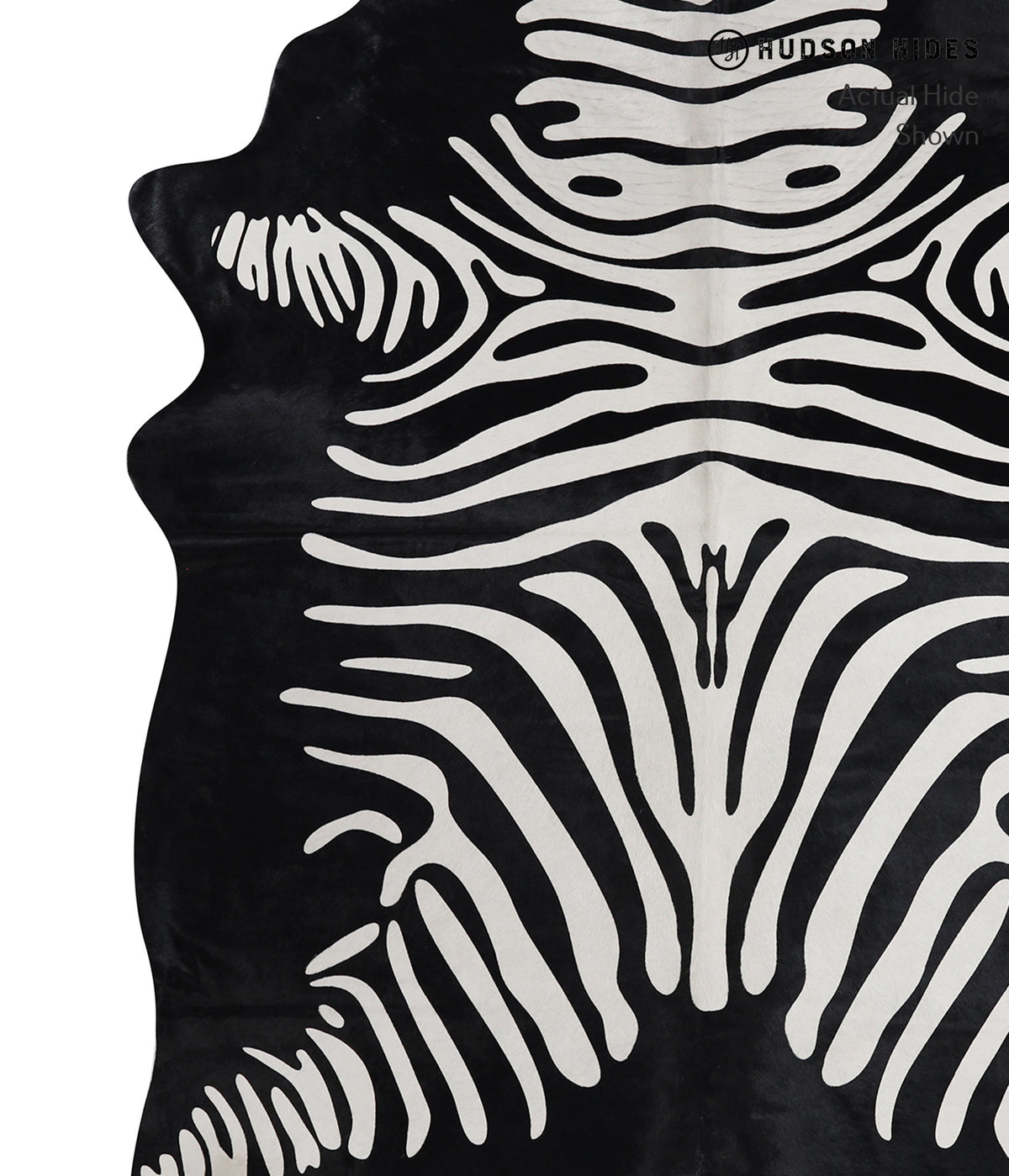 Zebra Large Brazilian Cowhide Rug 6'11"H x 5'5"W #A12856 by Hudson Hides