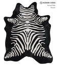 Zebra Large Brazilian Cowhide Rug 6'10"H x 5'6"W #A12859 by Hudson Hides