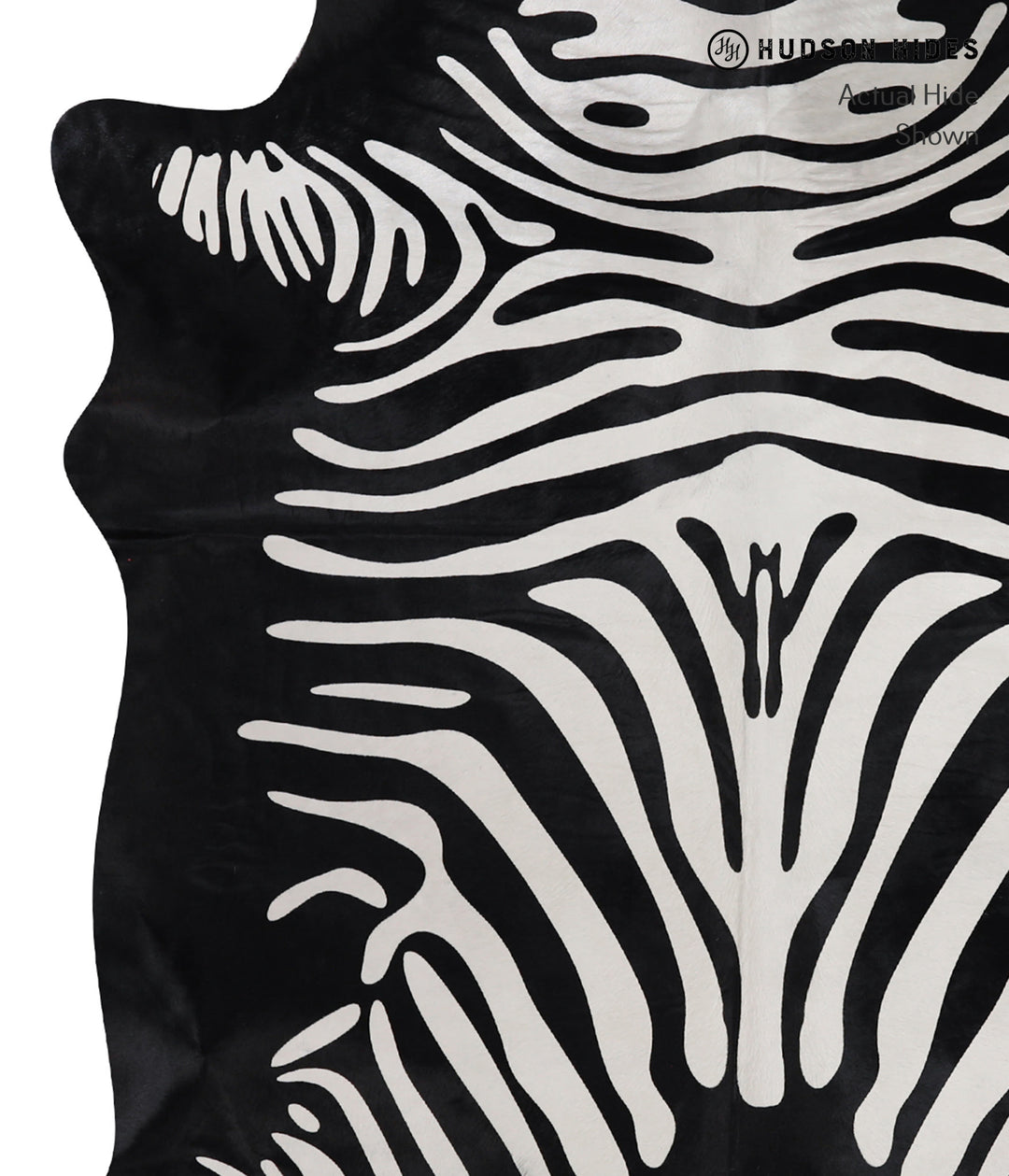 Zebra Large Brazilian Cowhide Rug 6'10"H x 5'6"W #A12859 by Hudson Hid