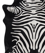 Zebra Large Brazilian Cowhide Rug 6'10"H x 5'6"W #A12859 by Hudson Hides
