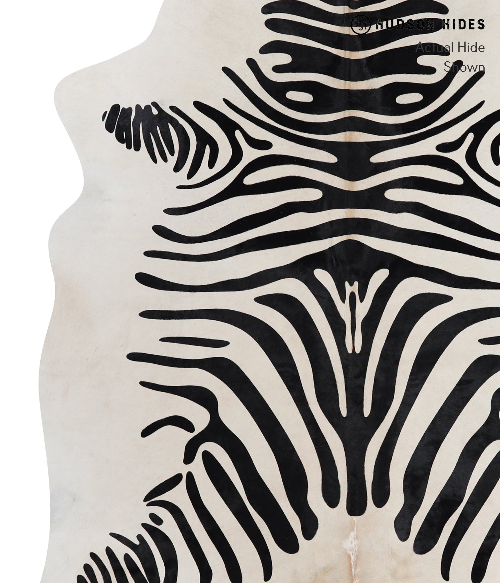 Zebra Cowhide Rug #A12865