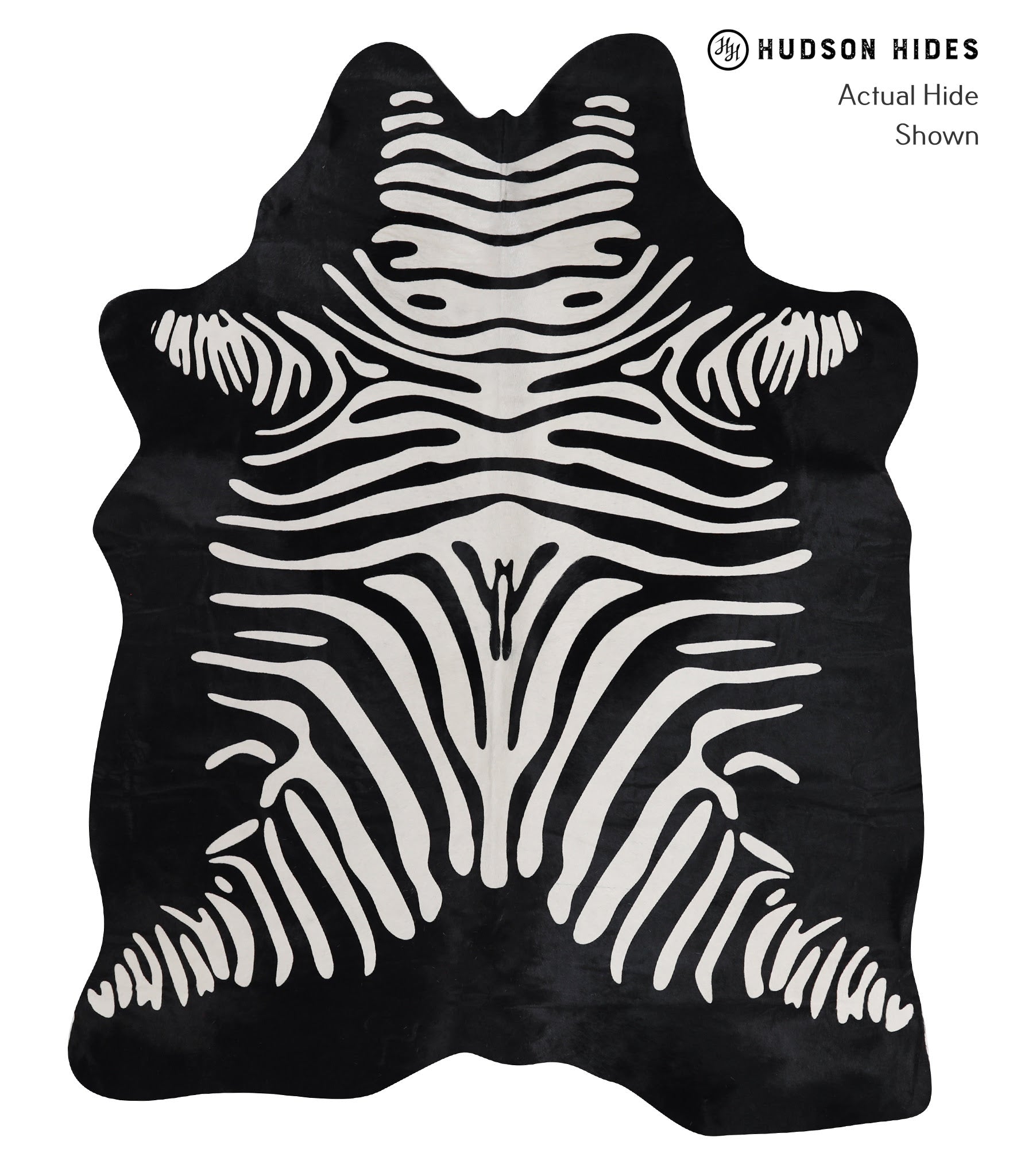 Zebra Cowhide Rug #A12867