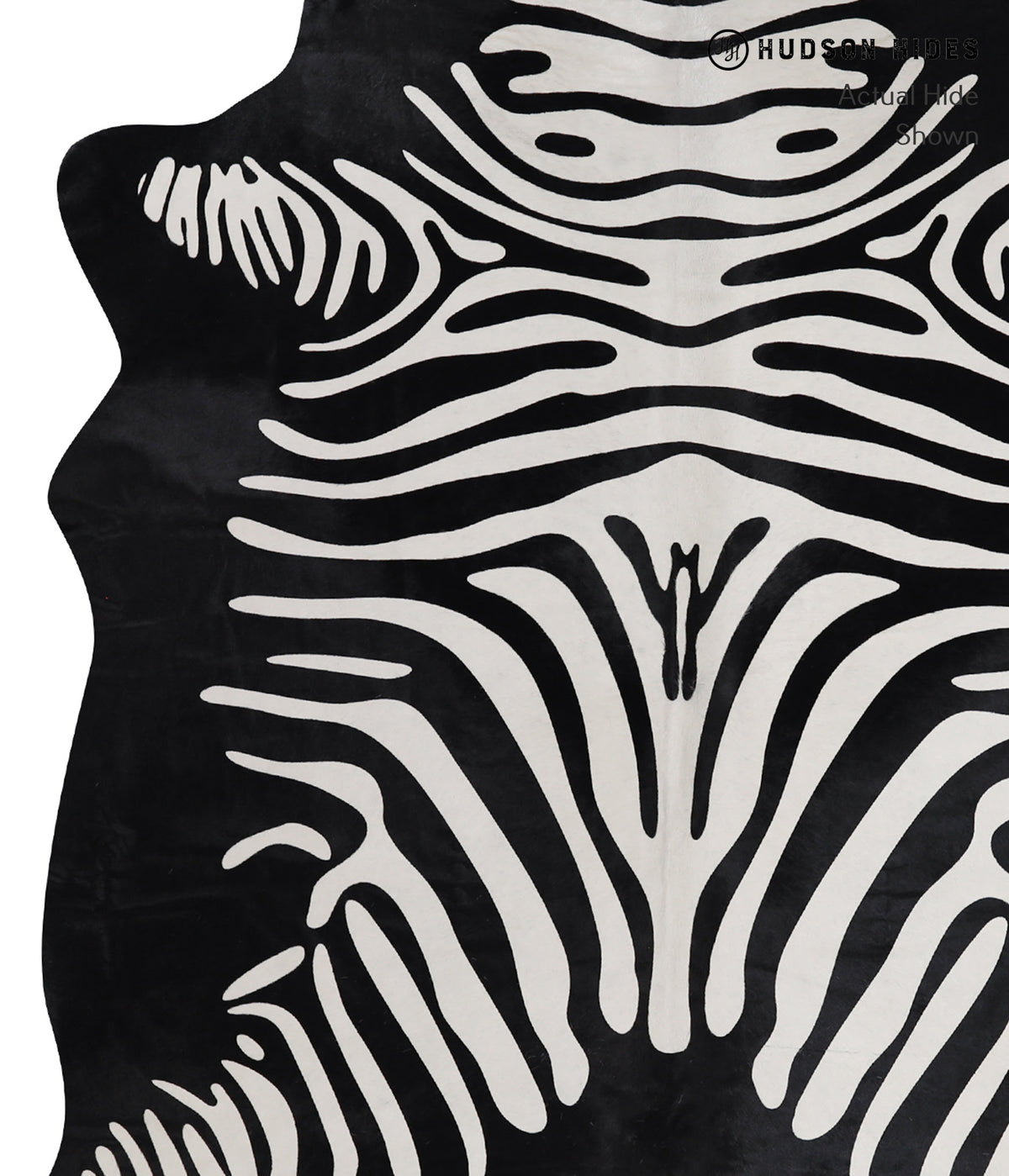 Zebra Large Brazilian Cowhide Rug 6'11"H x 5'5"W #A12867 by Hudson Hides