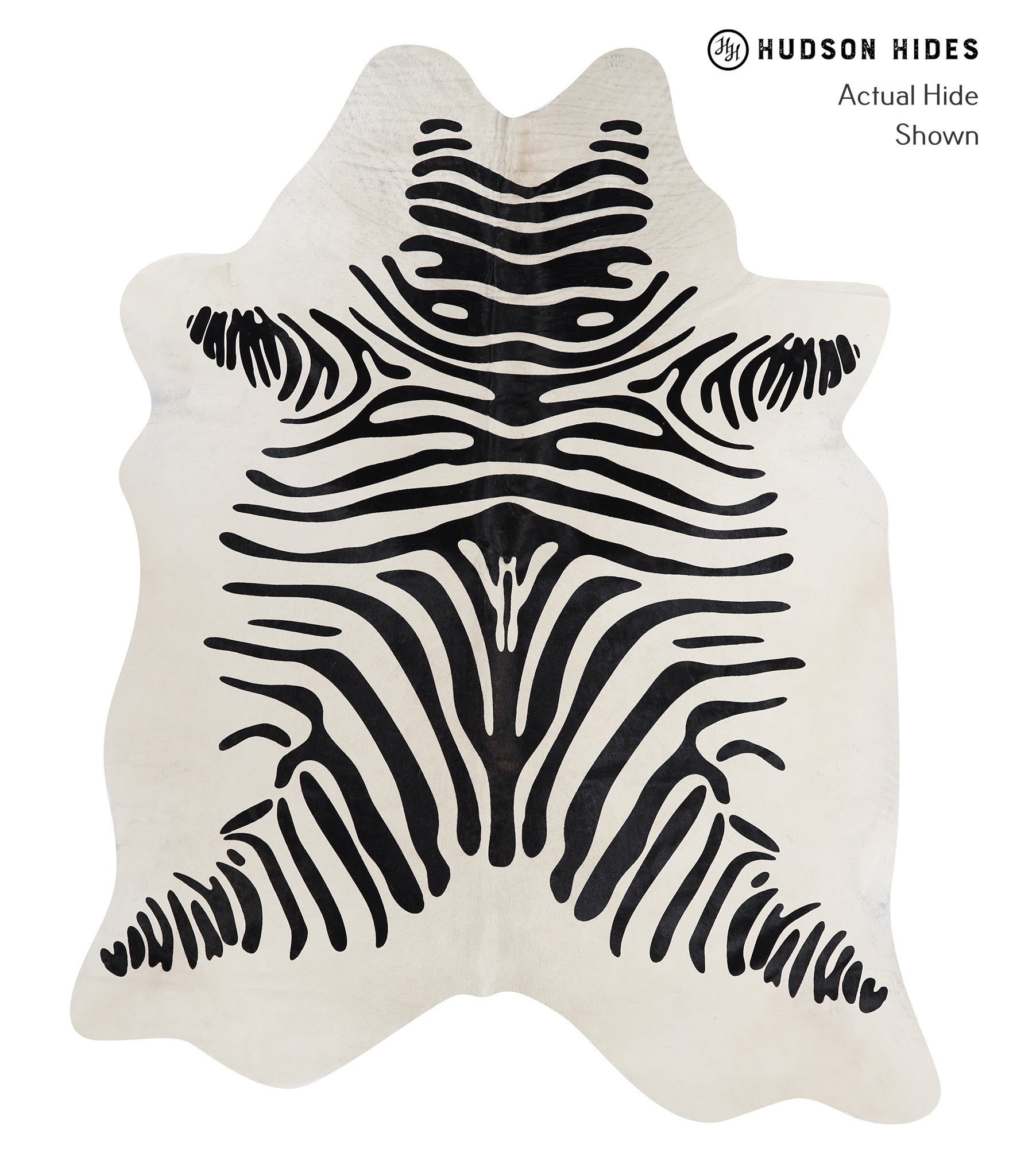 Zebra Cowhide Rug #A12895