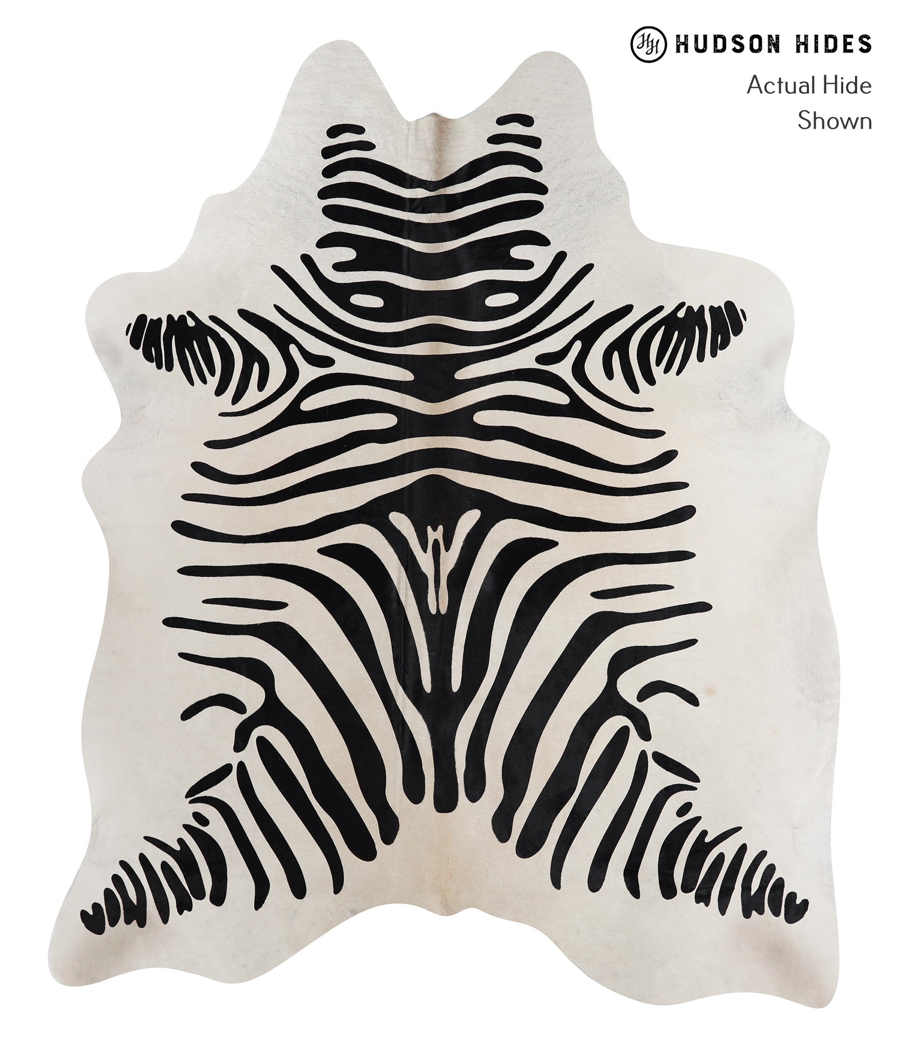 Zebra Cowhide Rug #A12897