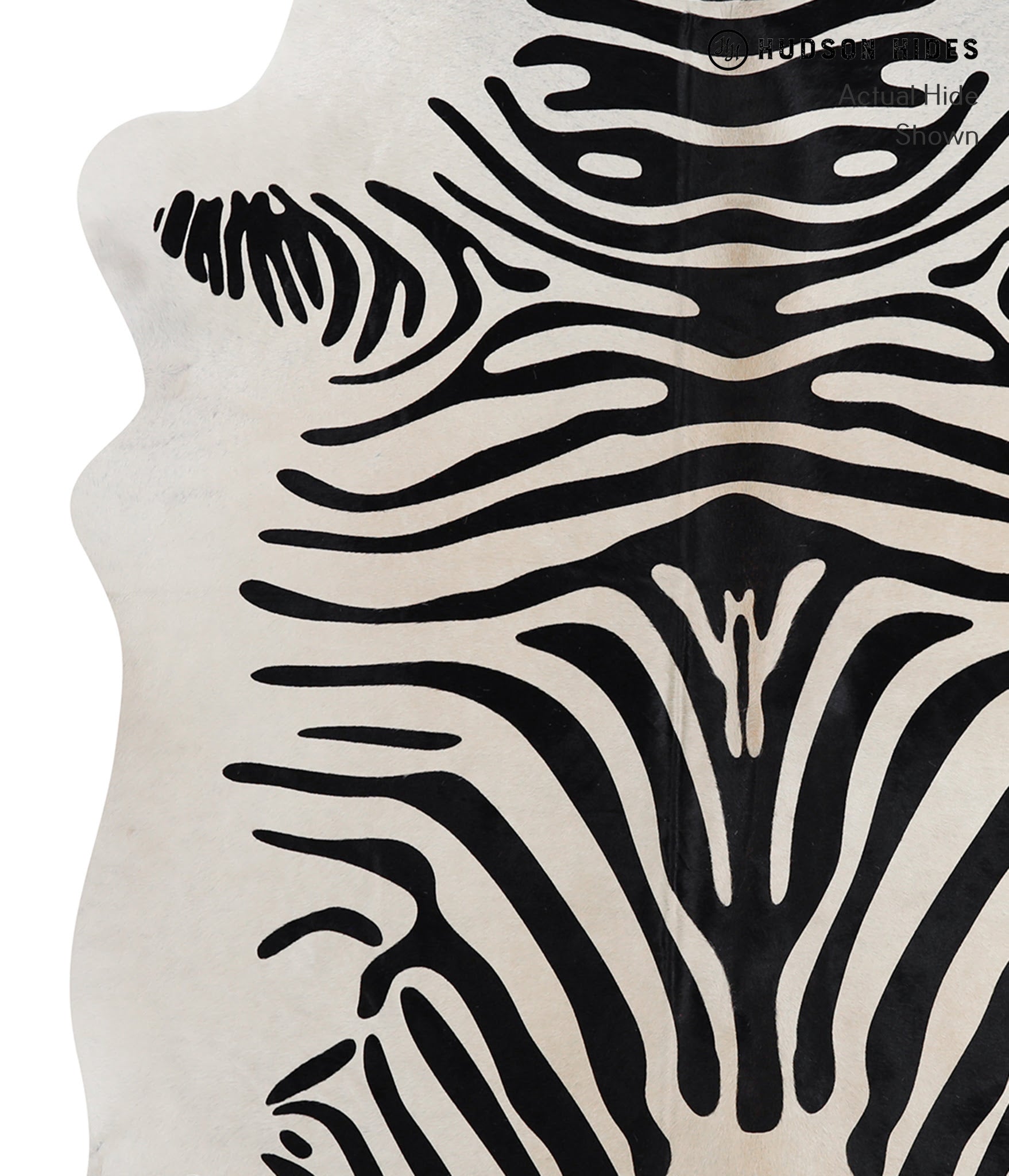 Zebra Cowhide Rug #A12897