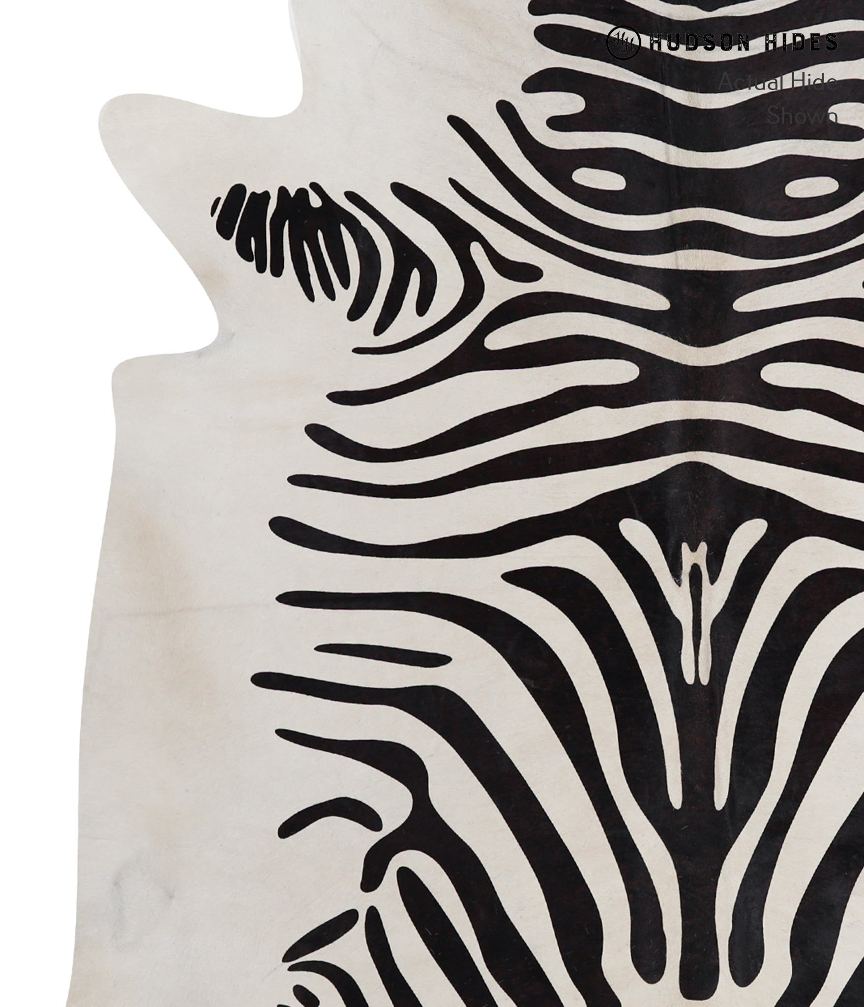 Zebra Cowhide Rug #A12898