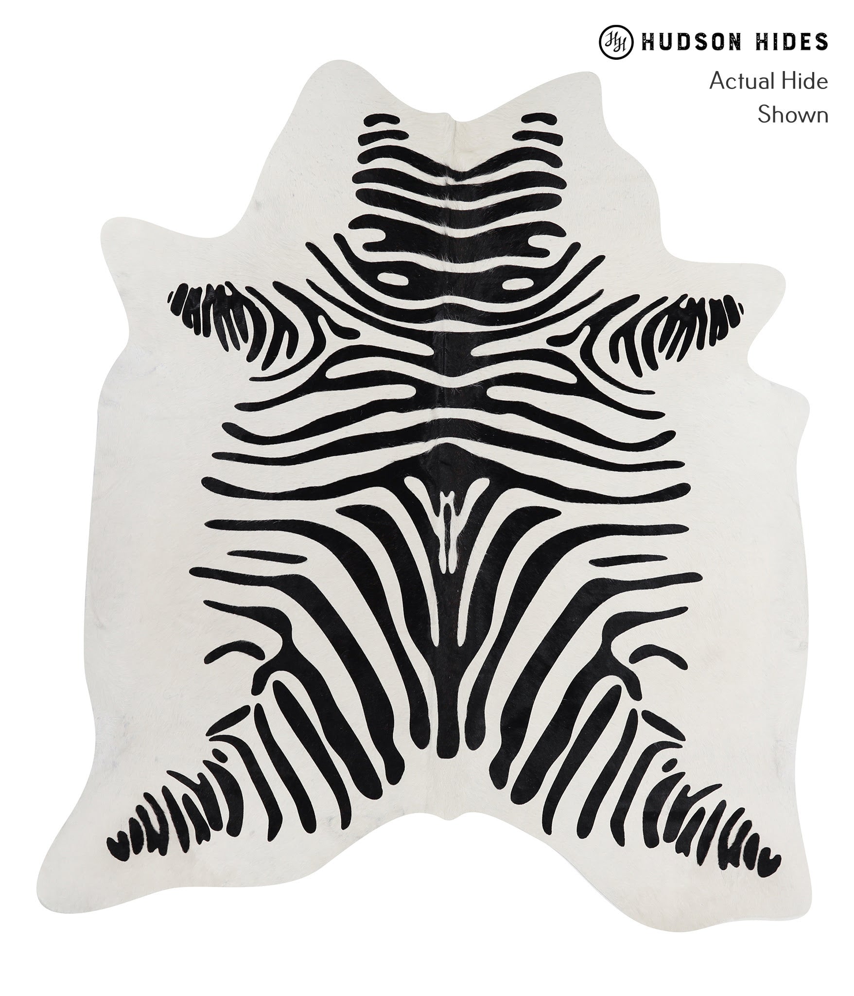 Zebra Cowhide Rug #A12902