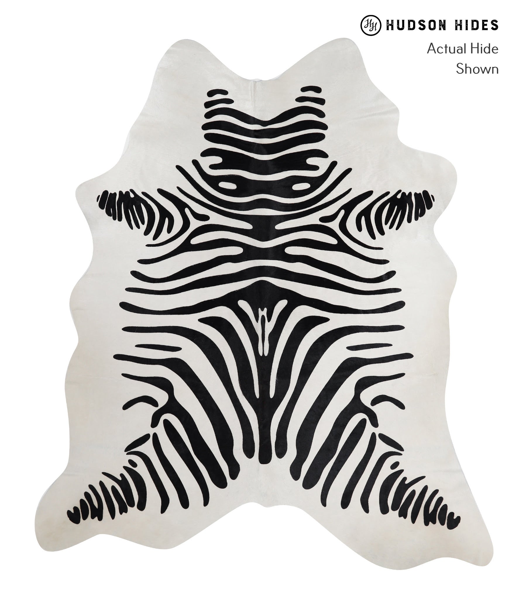 Zebra Cowhide Rug #A12904