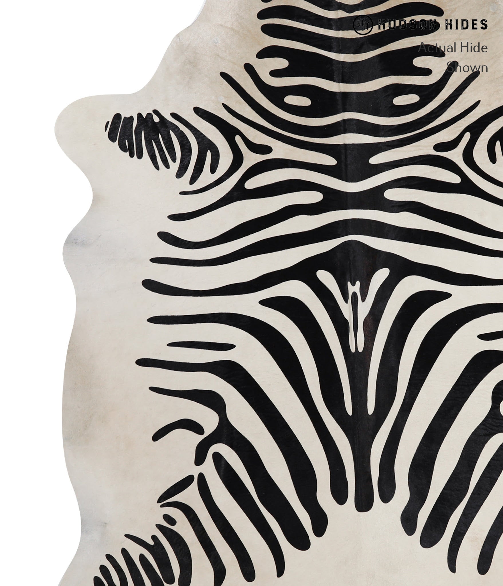 Zebra Cowhide Rug #A12906