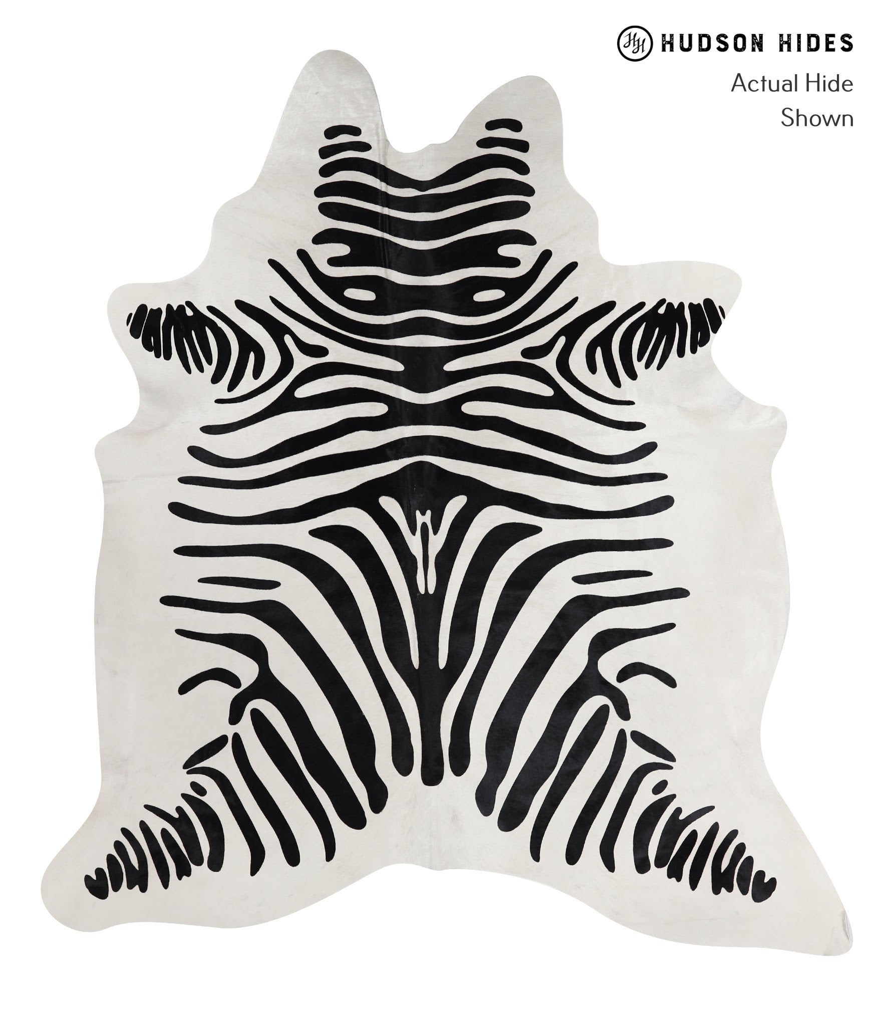 Zebra Cowhide Rug #A12907