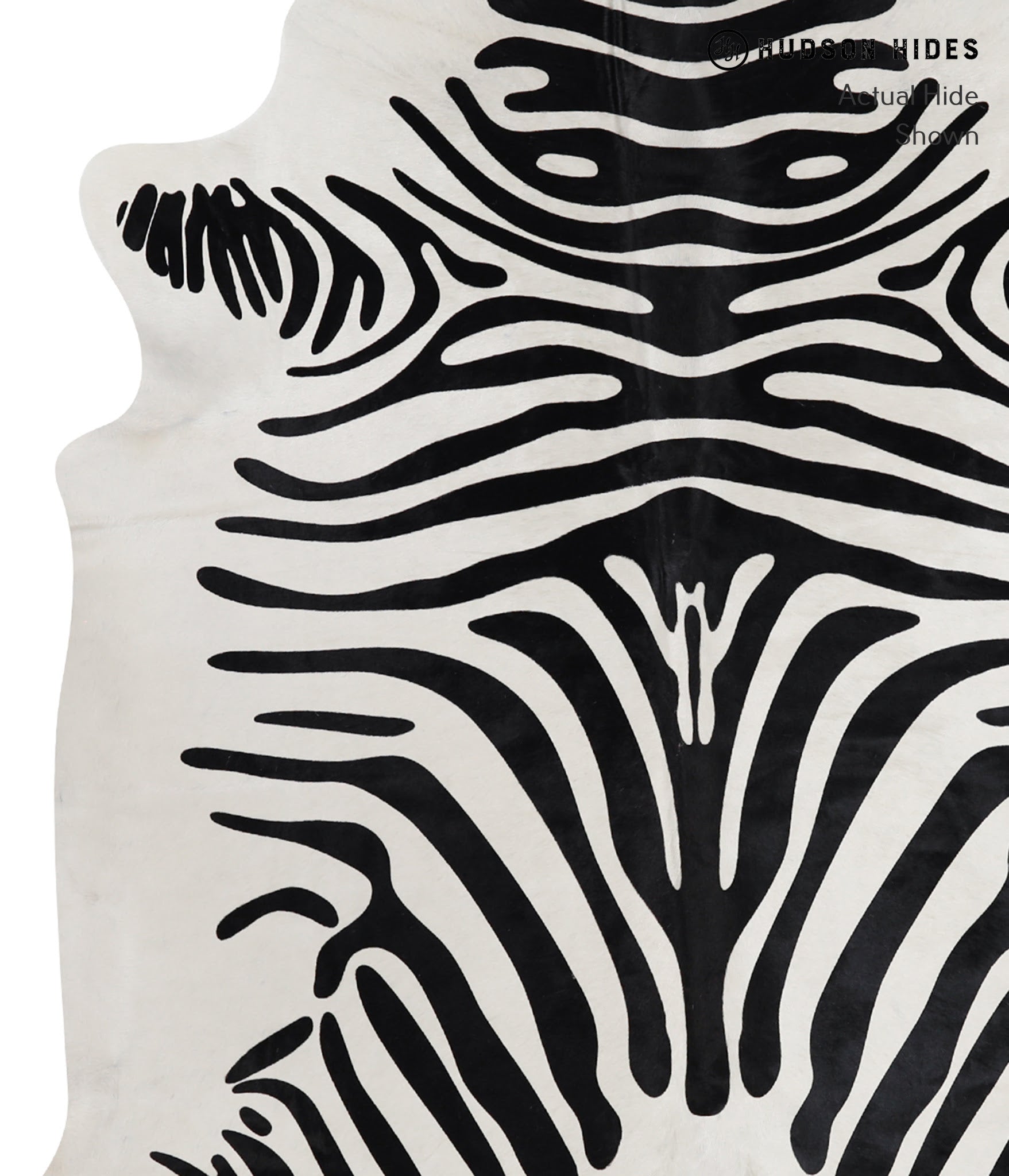 Zebra Cowhide Rug #A12907