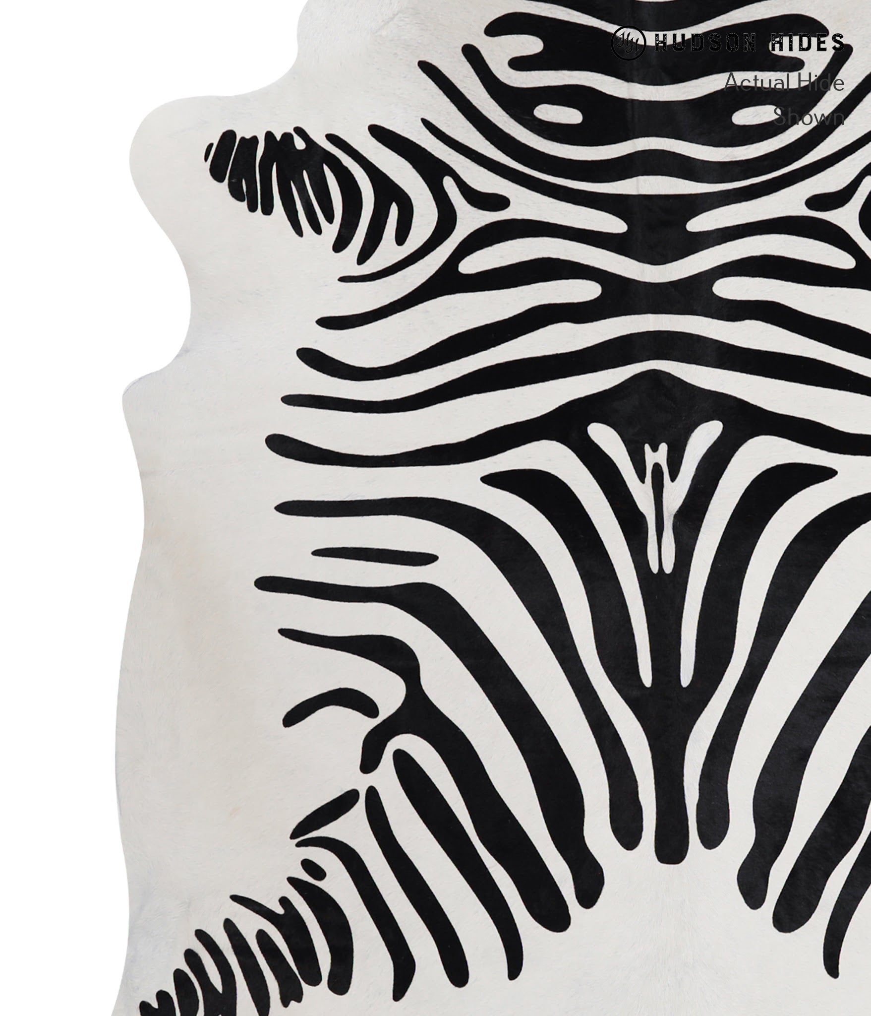 Zebra Cowhide Rug #A12908
