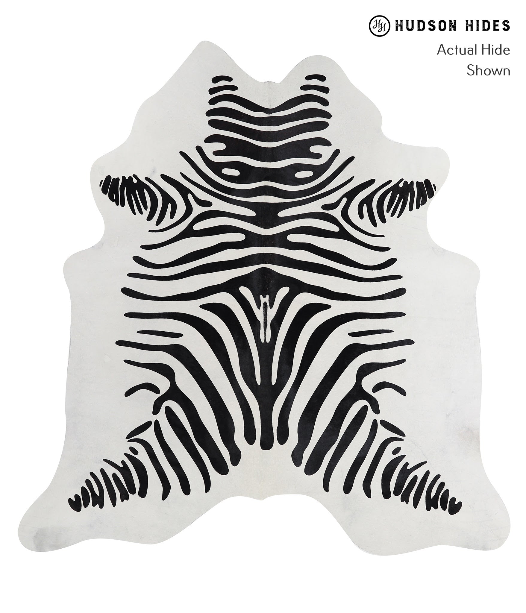 Zebra Cowhide Rug #A12909