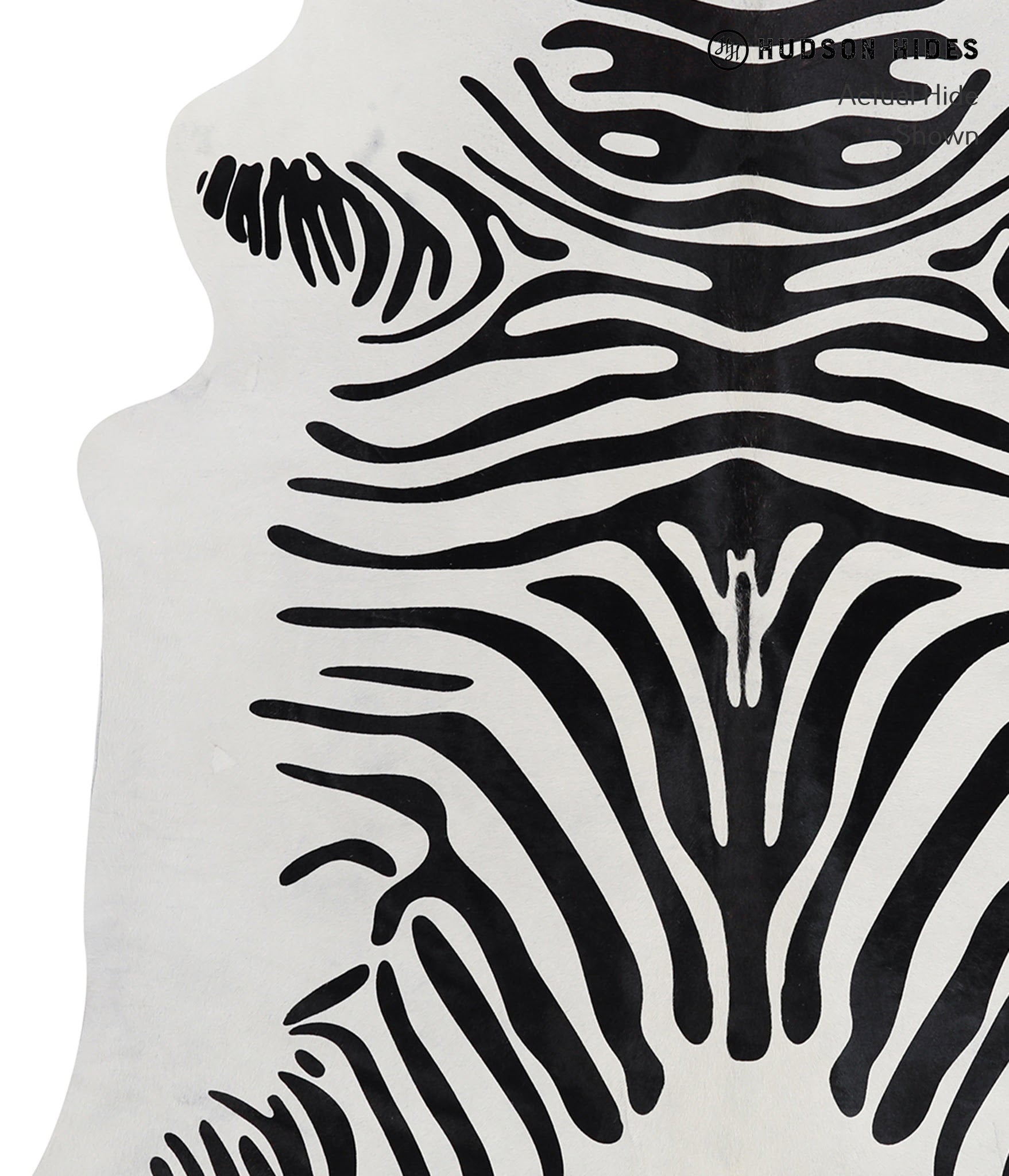 Zebra Cowhide Rug #A12909