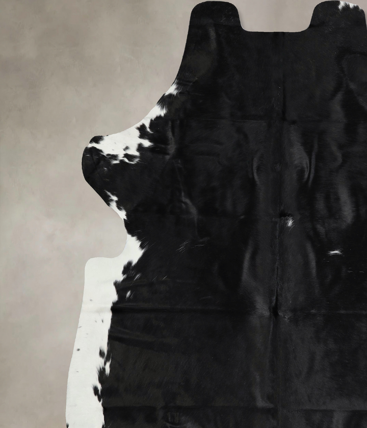 Black and White X-Large Brazilian Cowhide Rug 7'3"H x 6'7"W #A13 by Hudson Hides