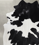 Black and White XX-Large Brazilian Cowhide Rug 7'8"H x 7'4"W #A13113 by Hudson Hides