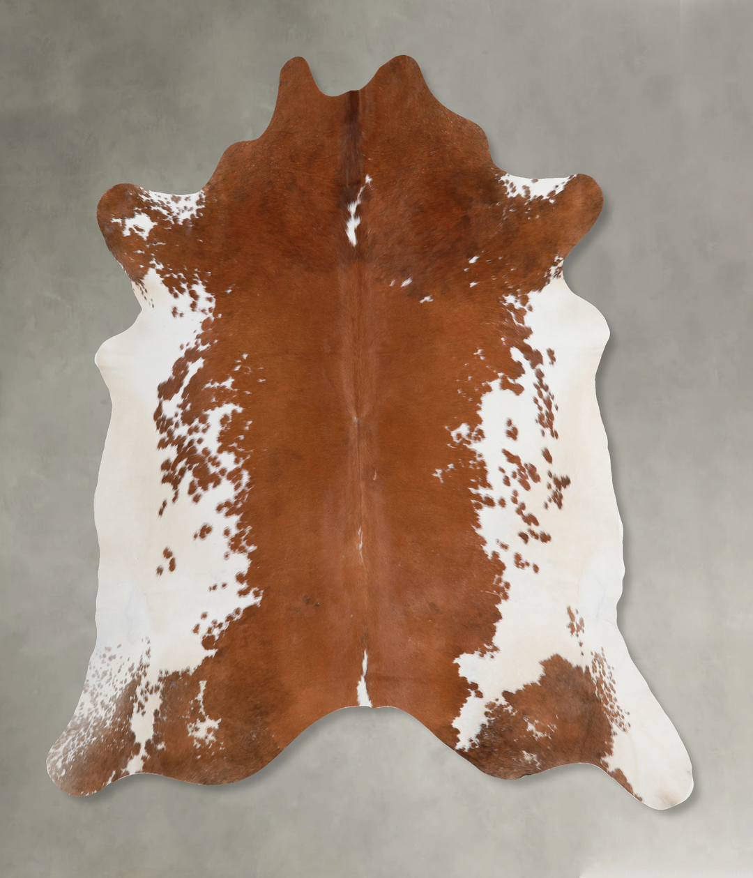 Brown and White XX-Large Brazilian Cowhide Rug 7'0"H x 7'4"W #A13121 b