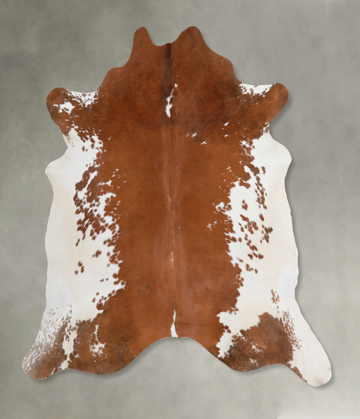 Brown and White XX-Large Brazilian Cowhide Rug 7'0"H x 7'4"W #A13121 by Hudson Hides