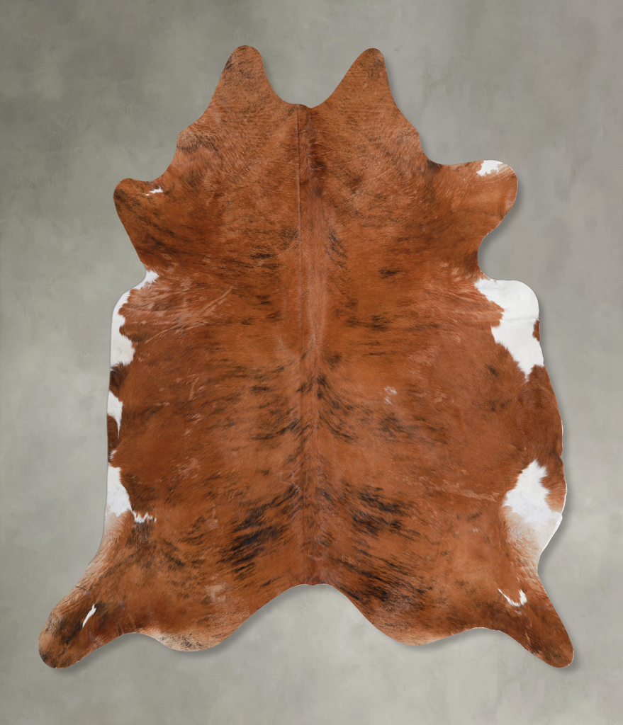 Medium Brindle XX-Large Brazilian Cowhide Rug 7'10"H x 7'7"W #A13124 by Hudson Hides