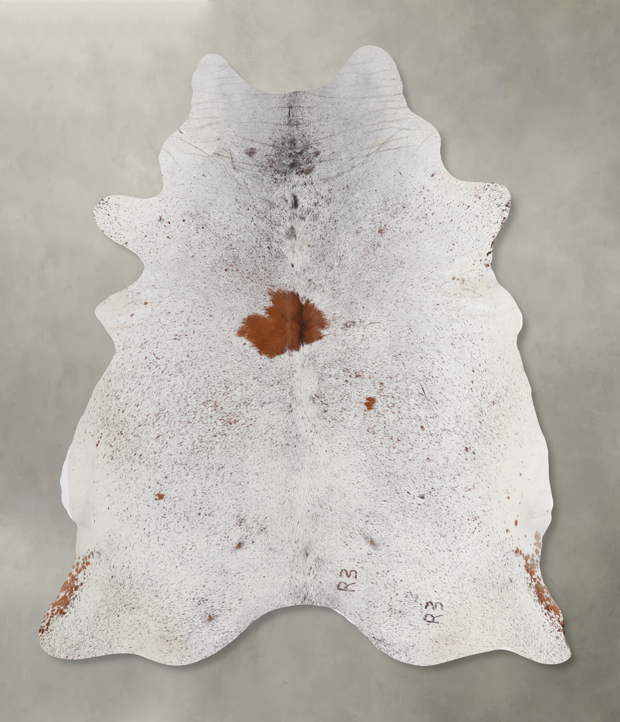 Salt and Pepper Brown X-Large Brazilian Cowhide Rug 7'2"H x 6'9"W #A13131 by Hudson Hides