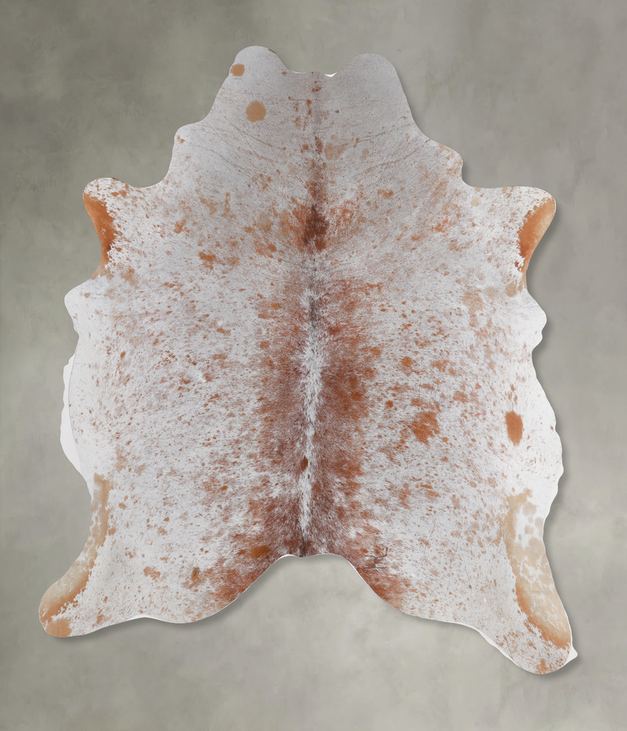 Salt and Pepper Brown X-Large Brazilian Cowhide Rug 7'1"H x 6'5"W #A13136 by Hudson Hides