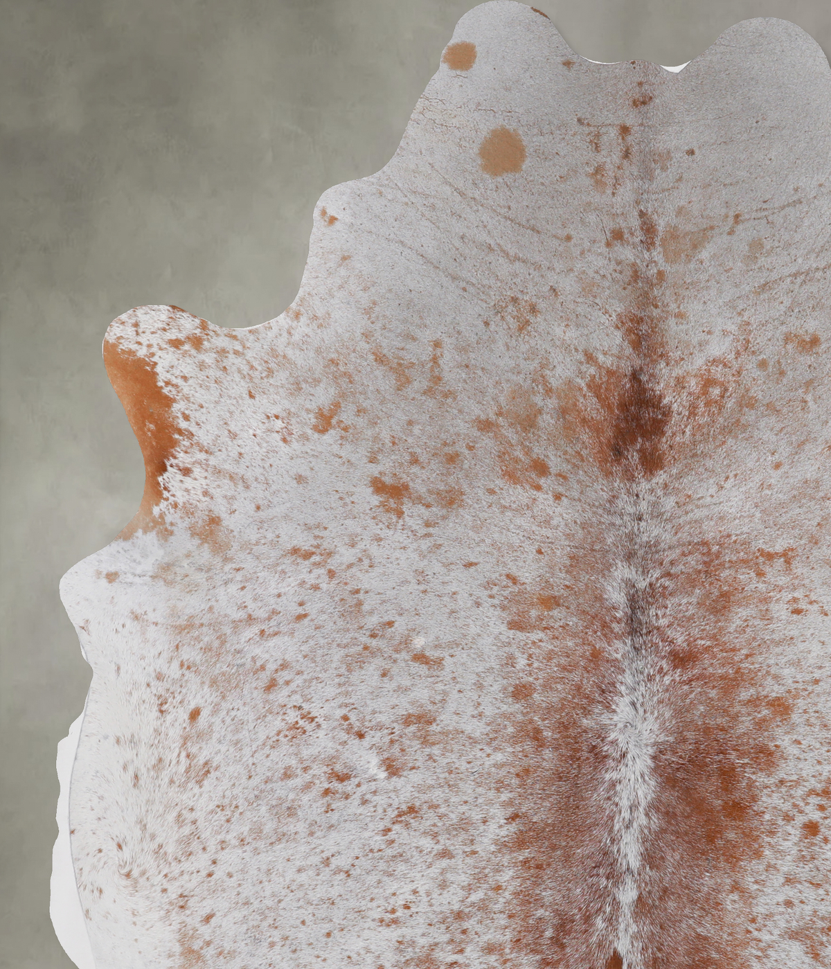 Salt and Pepper Brown X-Large Brazilian Cowhide Rug 7'1"H x 6'5"W #A13136 by Hudson Hides