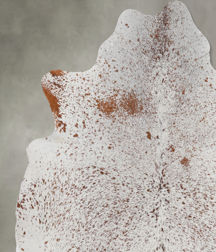 Salt and Pepper Brown X-Large Brazilian Cowhide Rug 6'8"H x 7'0"W #A13139 by Hudson Hides