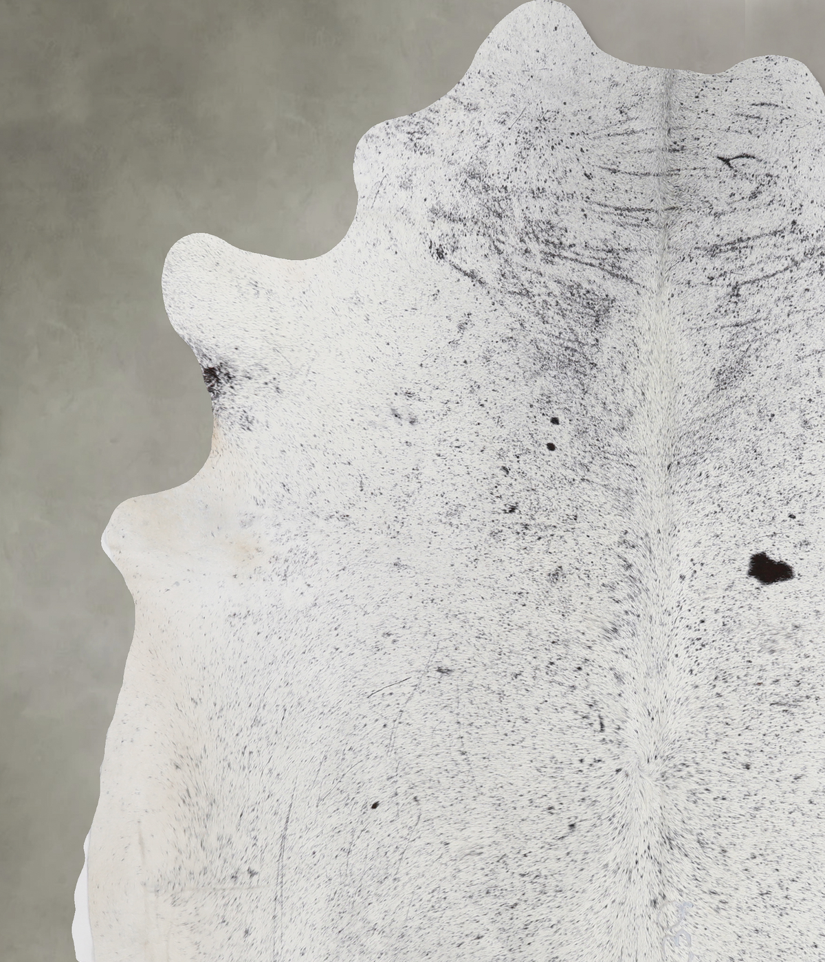 Salt and Pepper Black Cowhide Rug #A13140