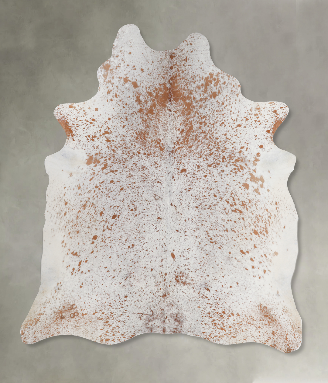 Salt and Pepper Brown XX-Large Brazilian Cowhide Rug 7'7"H x 6'8"W #A1