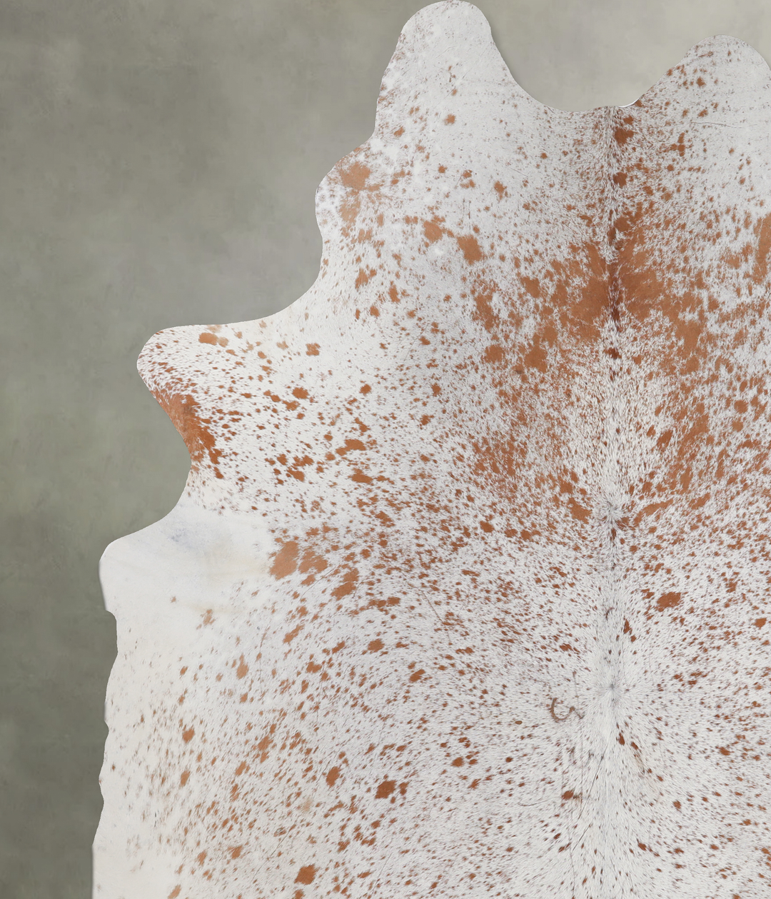 Salt and Pepper Brown XX-Large Brazilian Cowhide Rug 7'7"H x 6'8"W #A1