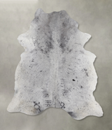 Salt and Pepper Black X-Large Brazilian Cowhide Rug 7'5"H x 6'3"W #A13179 by Hudson Hides