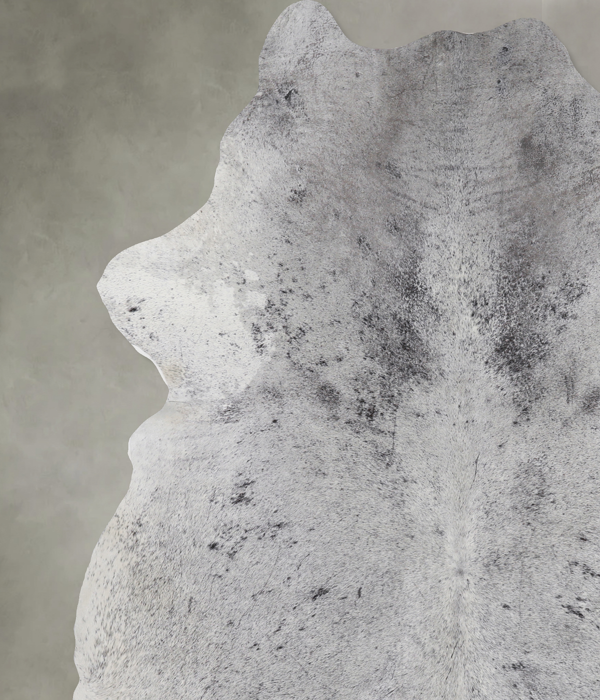 Salt and Pepper Black X-Large Brazilian Cowhide Rug 7'5"H x 6'3"W #A13179 by Hudson Hides