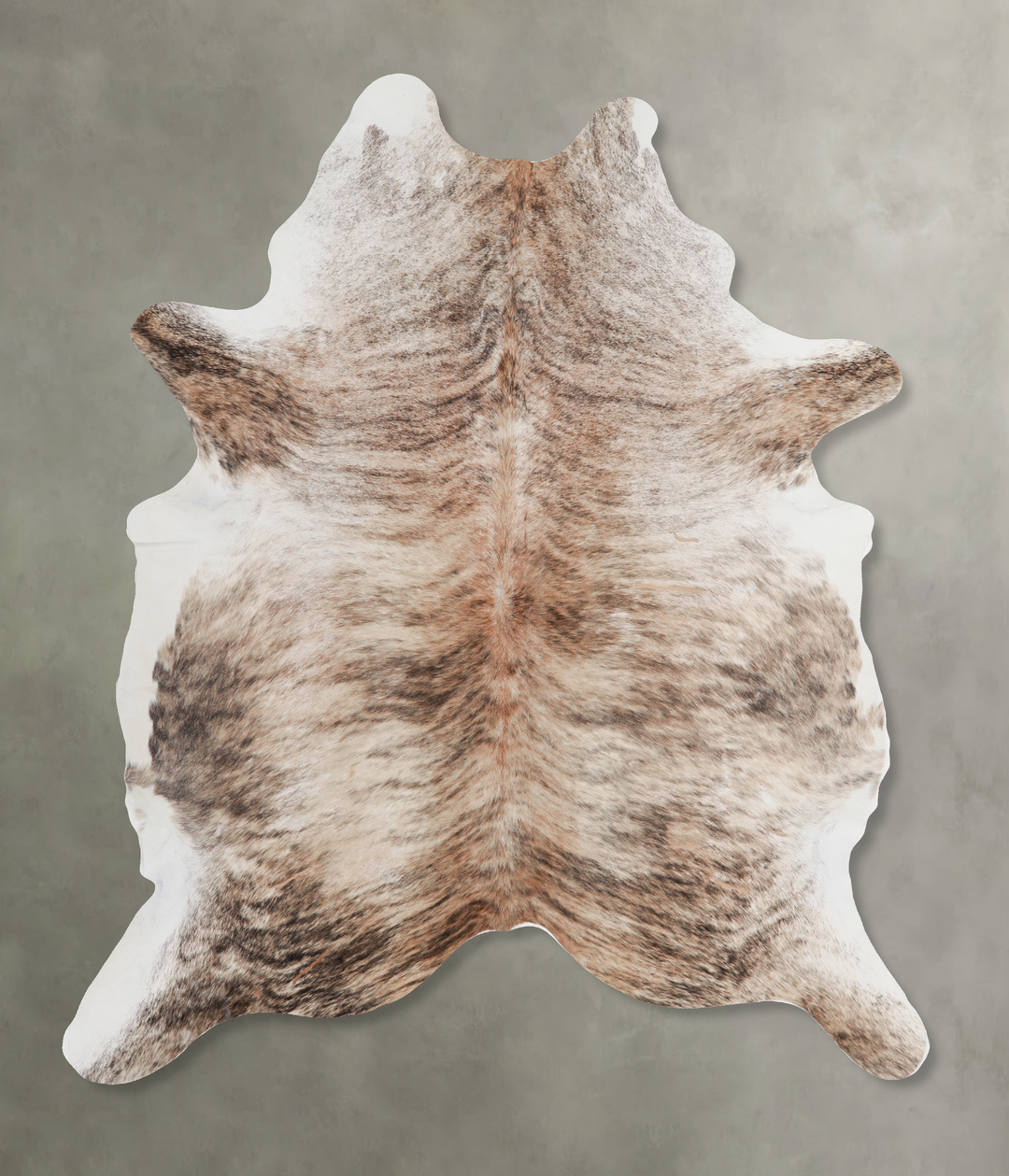 Light Brindle X-Large Brazilian Cowhide Rug 6'10"H x 6'0"W #A13181 by 