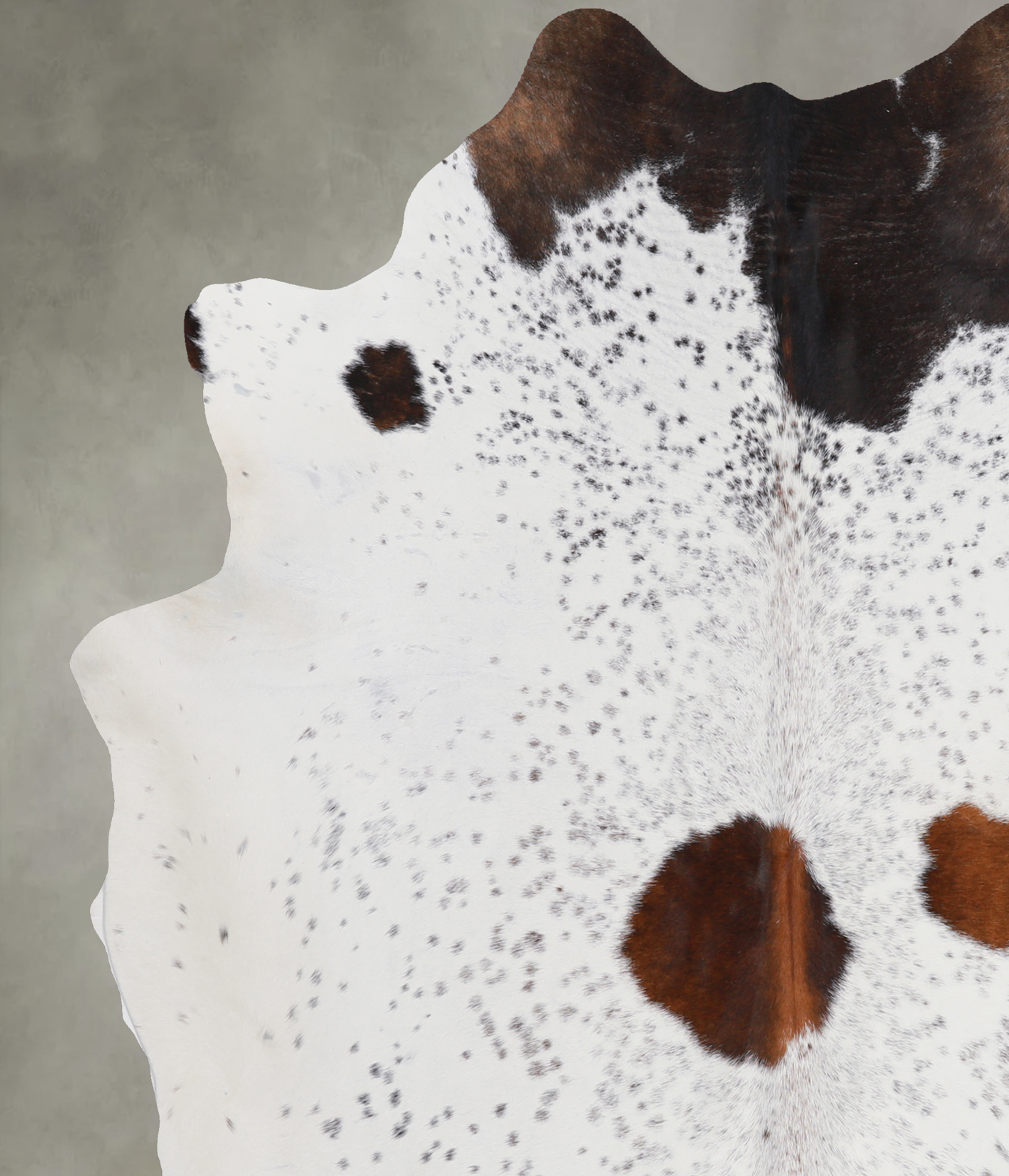 Chocolate and White Cowhide Rug #A13191