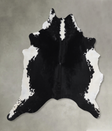 Black and White XX-Large Brazilian Cowhide Rug 7'8"H x 7'4"W #A13202 by Hudson Hides