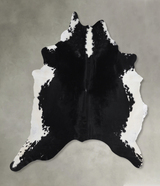 Black and White XX-Large Brazilian Cowhide Rug 7'8"H x 7'4"W #A13202 by Hudson Hides