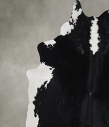 Black and White XX-Large Brazilian Cowhide Rug 7'8"H x 7'4"W #A13202 by Hudson Hides