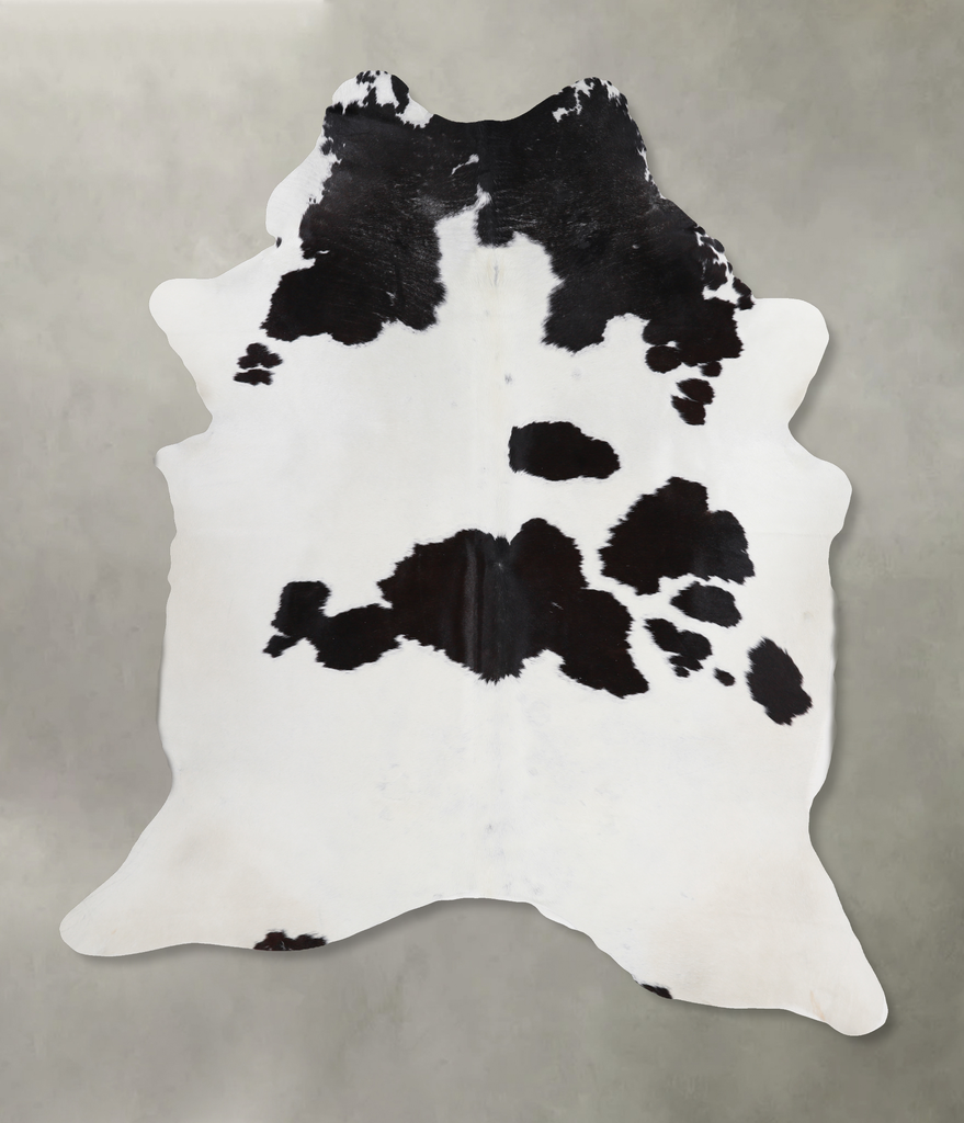 Black and White XX-Large Brazilian Cowhide Rug 7'8"H x 6'10"W #A13203 by Hudson Hides