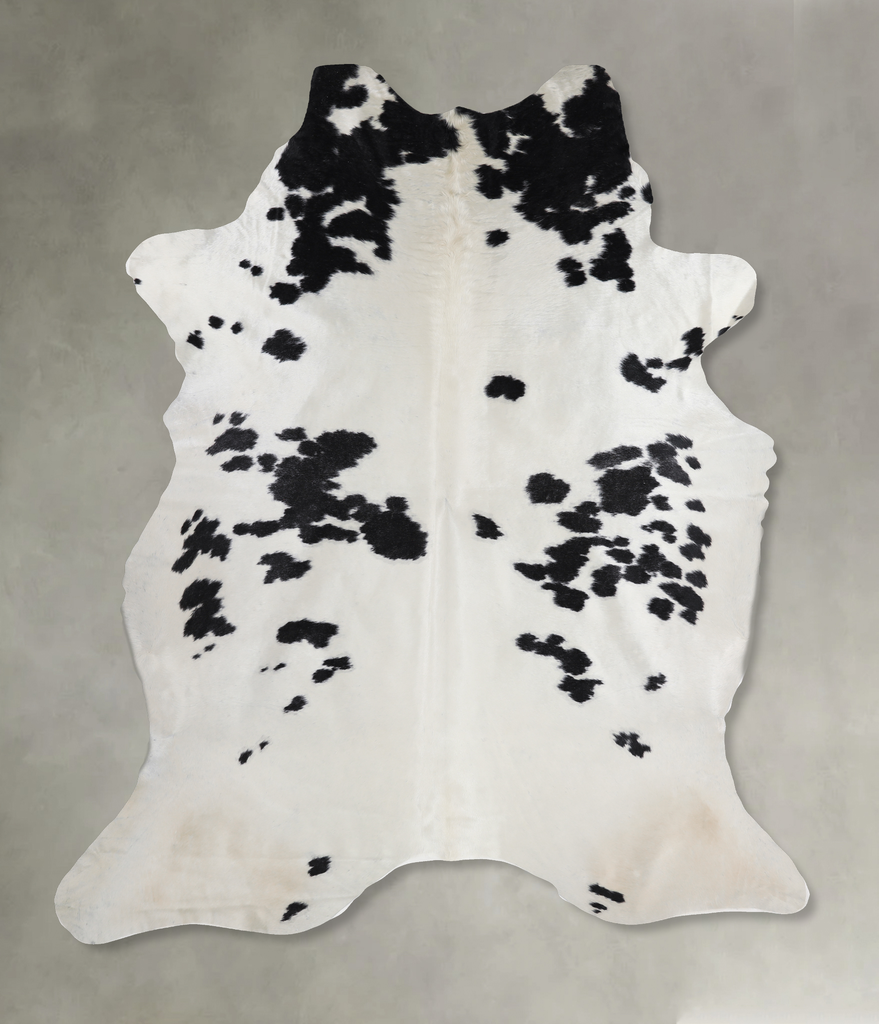 Black and White XX-Large Brazilian Cowhide Rug 8'2"H x 7'6"W #A13206 by Hudson Hides