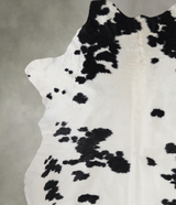 Black and White XX-Large Brazilian Cowhide Rug 8'2"H x 7'6"W #A13206 by Hudson Hides