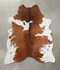 Brown and White X-Large Brazilian Cowhide Rug 7'2