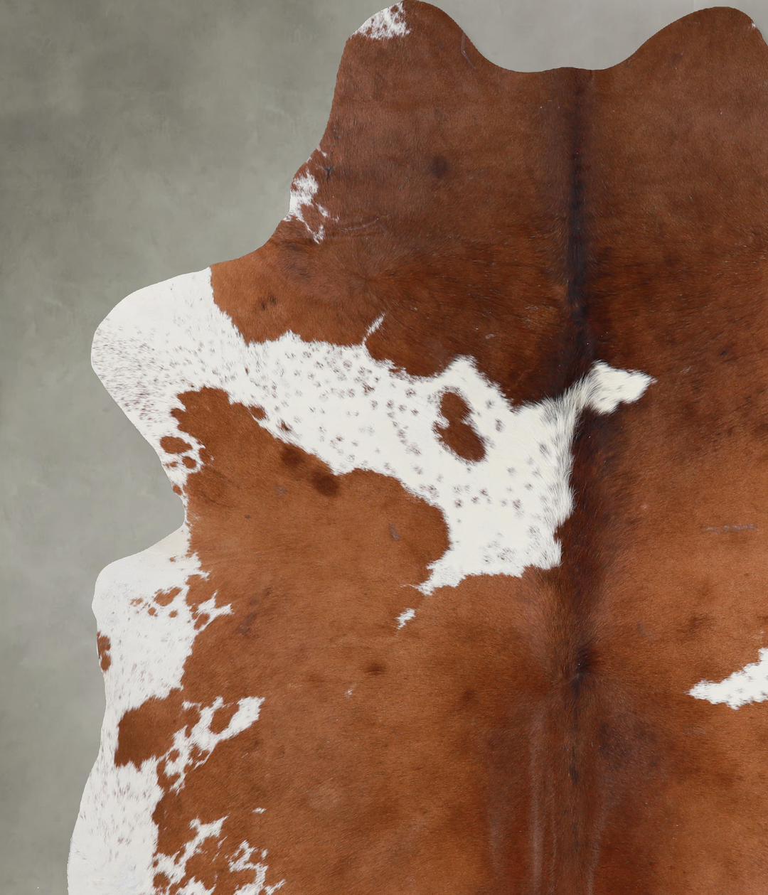 Brown and White X-Large Brazilian Cowhide Rug 7'2"H x 6'7"W #A13208 by