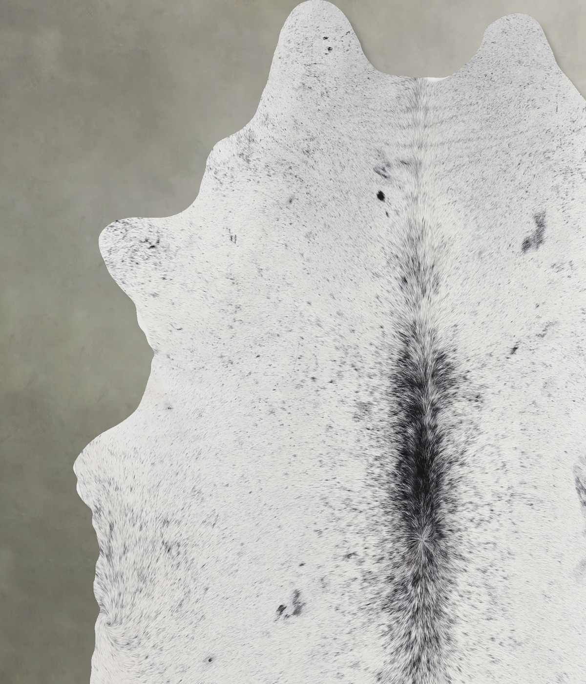 Salt and Pepper Black Cowhide Rug #A13213